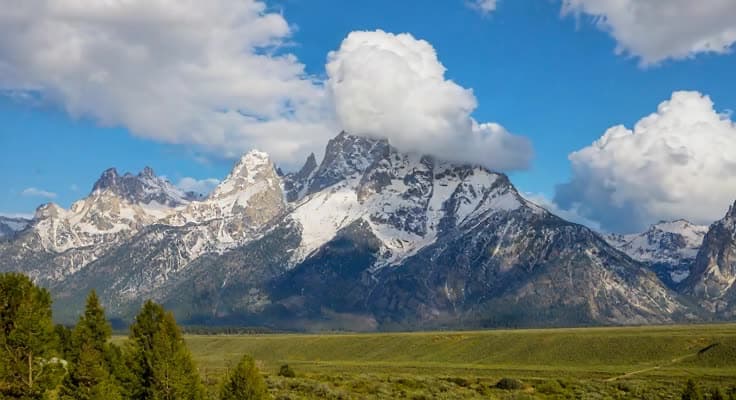The Grand Teton range in Wyoming