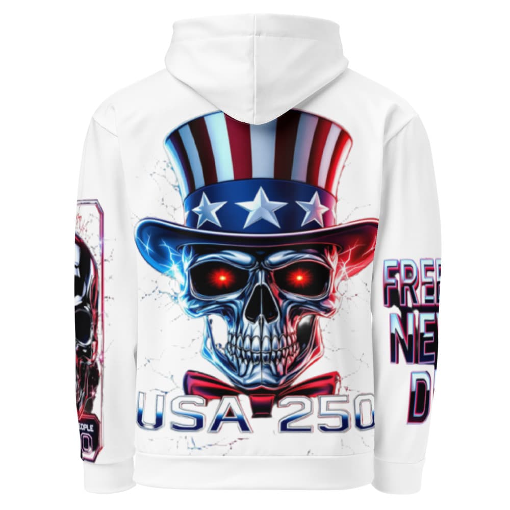 Freedom 50 Full Catalog — Uncle Sam Immortal — All-Over Print Unisex Cotton Hoodie alt view