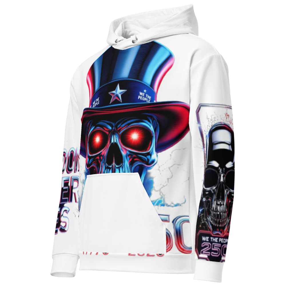 Freedom 50 Full Catalog — Uncle Sam Immortal — All-Over Print Unisex Cotton Hoodie alt view