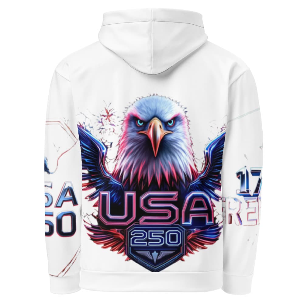 Freedom 50 Launch — Eagle Supreme — All-Over Print Recycled Unisex Hoodie