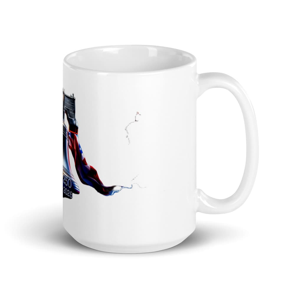 Freedom 50 Full Catalog — Liberty Bell Strikes — White Glossy Mug 11oz alt view