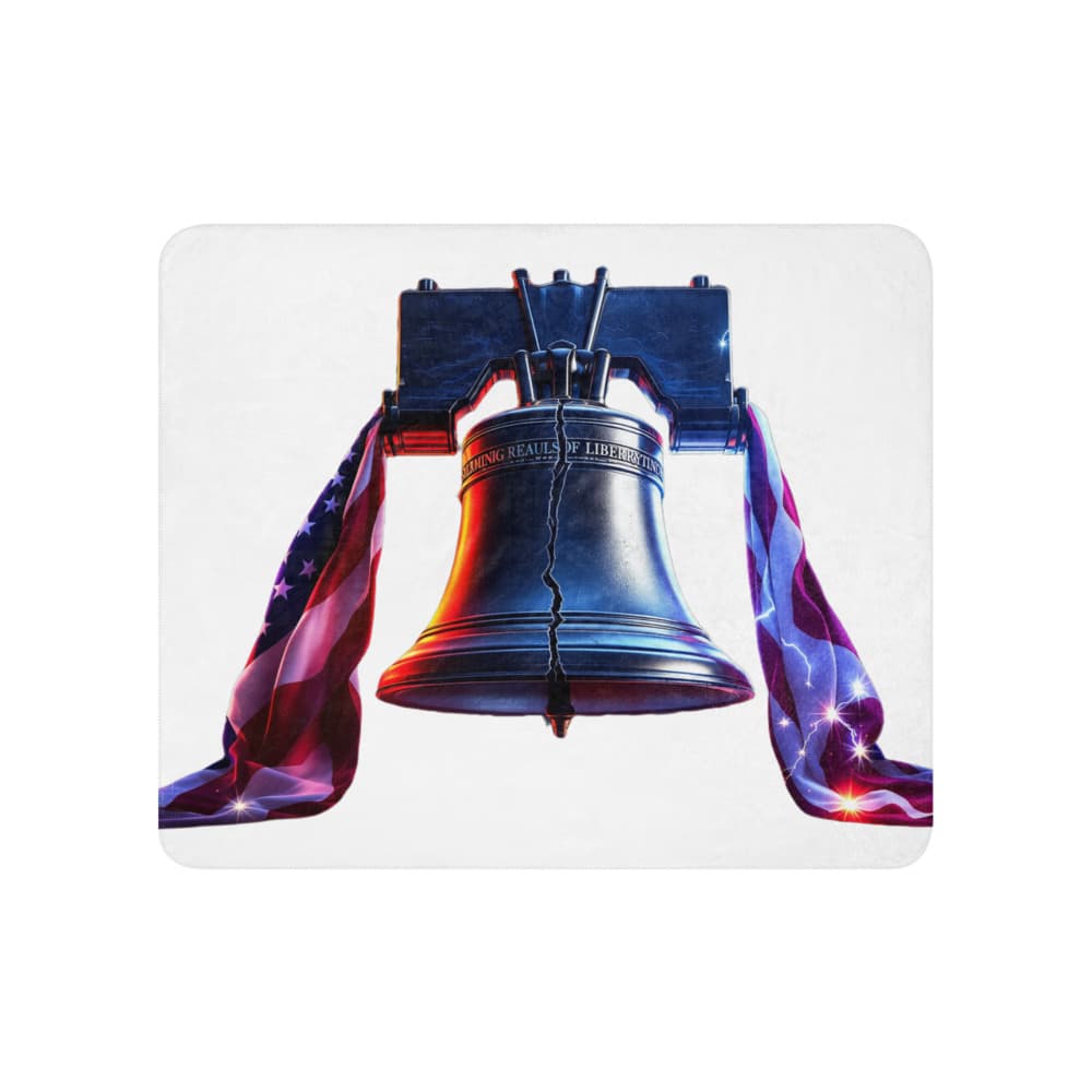 Freedom 50 Full Catalog — Liberty Bell Strikes — Sublimated Sherpa Blanket alt view
