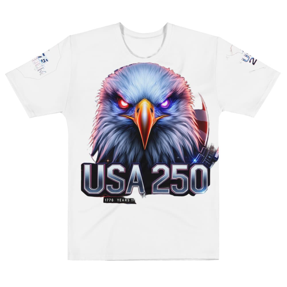 Freedom 50 Launch — Eagle Supreme — All-Over Print Men's Cotton Crew Neck T-Shirt