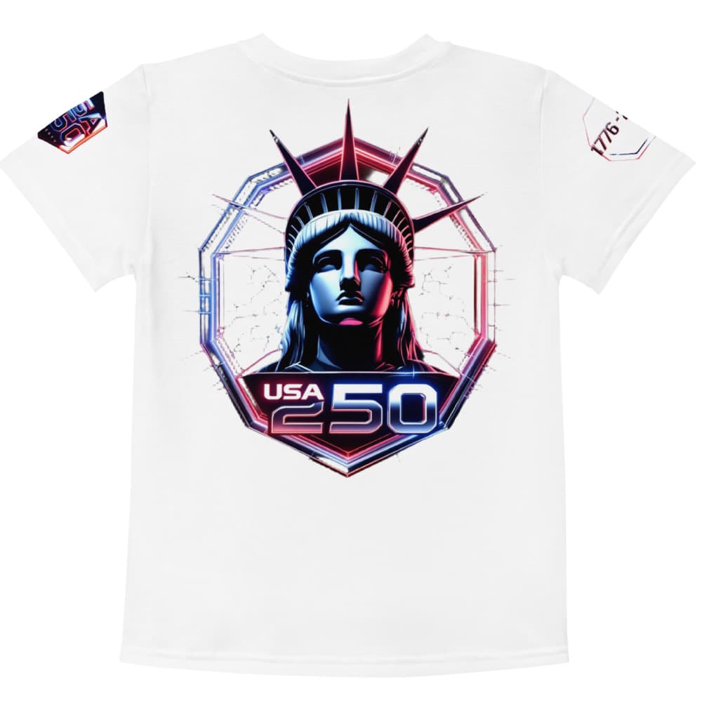 Freedom 50 Full Catalog — Freedom Legacy — All-Over Print Kids Cotton Crew Neck T-Shirt alt view