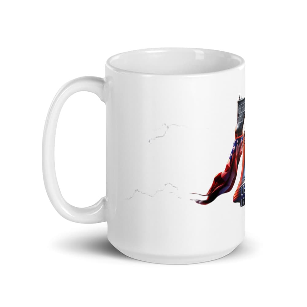 Freedom 50 Full Catalog — Liberty Bell Strikes — White Glossy Mug 11oz alt view