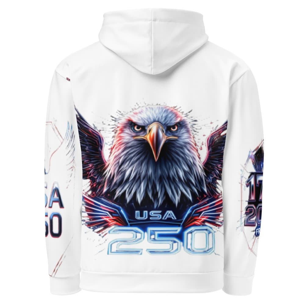 Freedom 50 Full Catalog — Eagle Supreme — All-Over Print Unisex Cotton Hoodie alt view