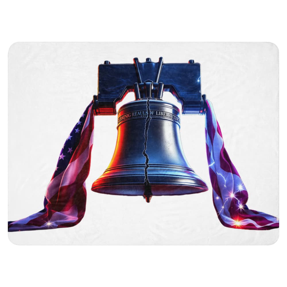Freedom 50 Full Catalog — Liberty Bell Strikes — Sublimated Sherpa Blanket alt view