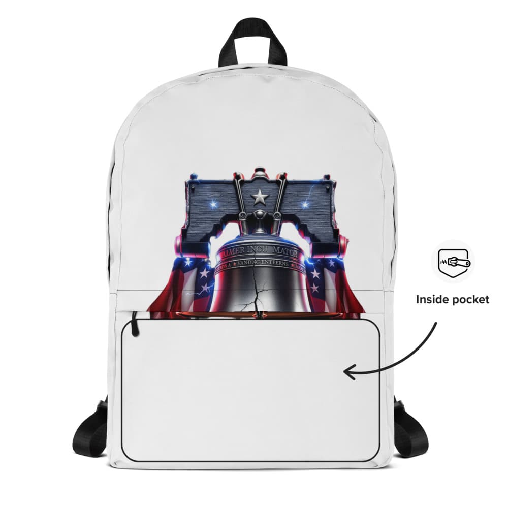 Freedom 50 Full Catalog — Liberty Bell Strikes — All-Over Print Backpack alt view