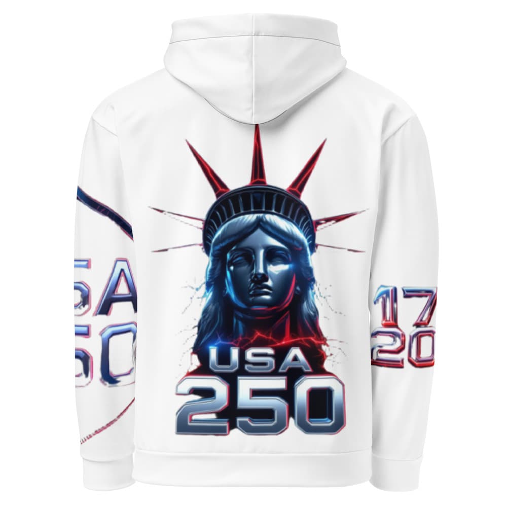 Freedom 50 Launch — Freedom Legacy — All-Over Print Recycled Unisex Hoodie