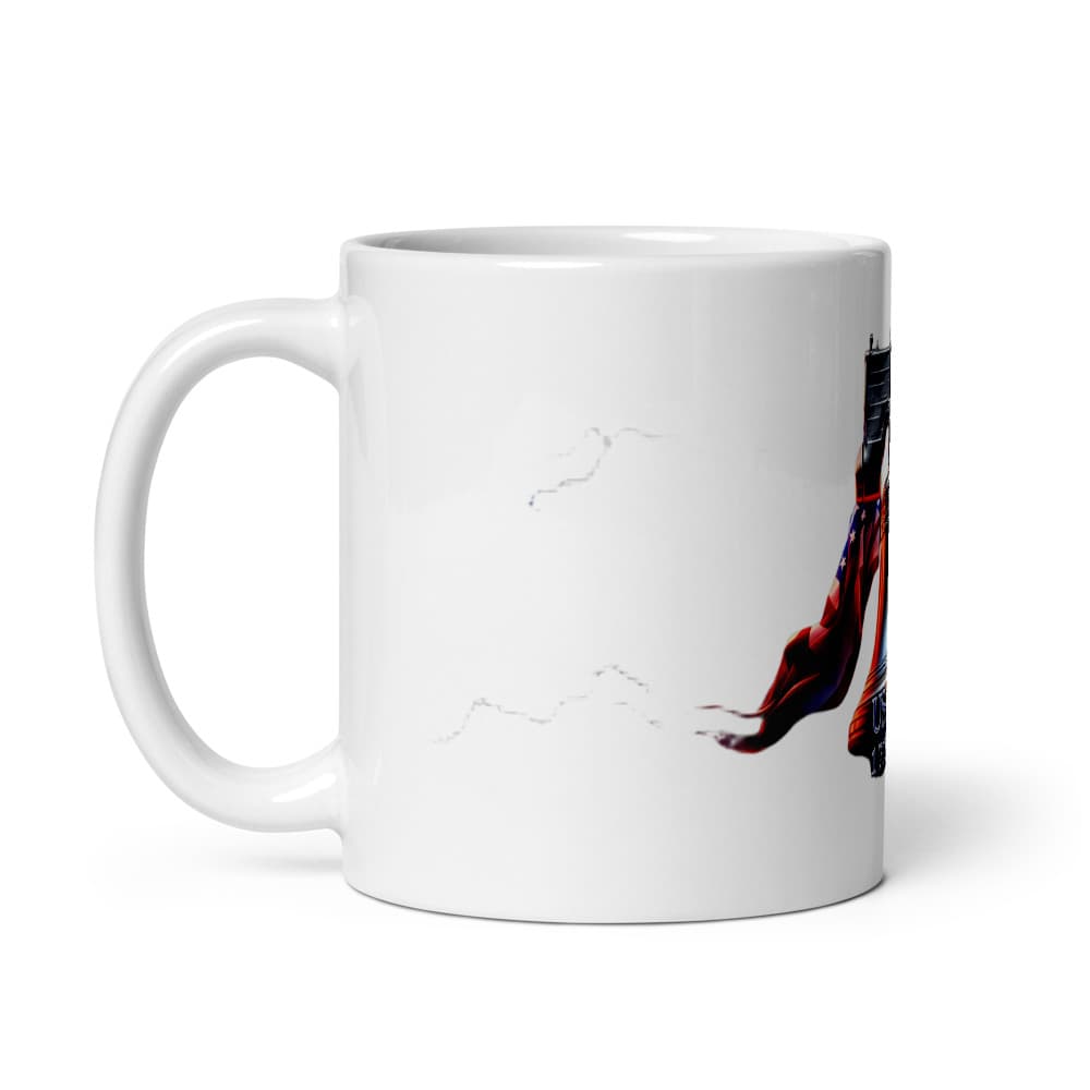 Freedom 50 Full Catalog — Liberty Bell Strikes — White Glossy Mug 11oz alt view