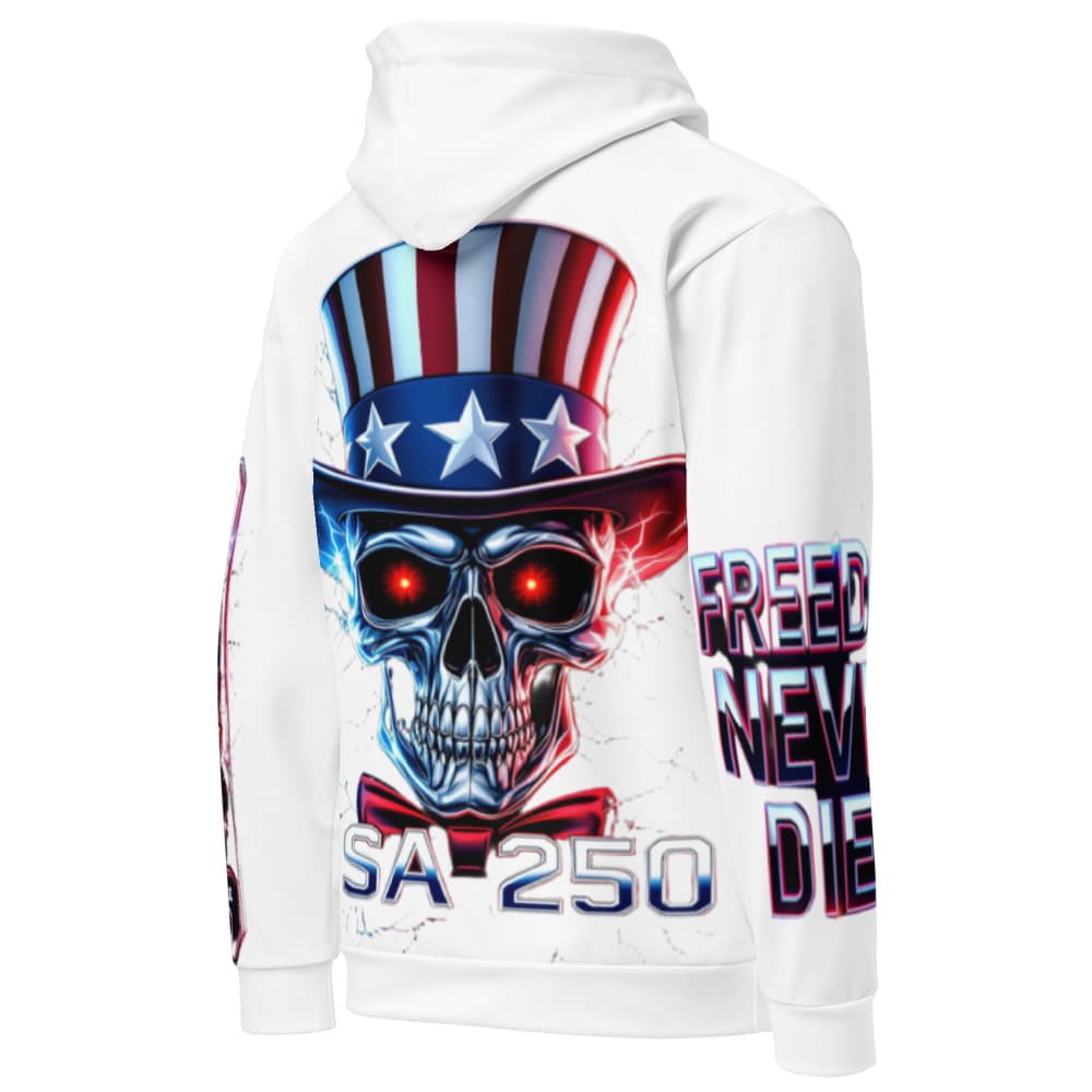 Freedom 50 Full Catalog — Uncle Sam Immortal — All-Over Print Unisex Cotton Hoodie alt view