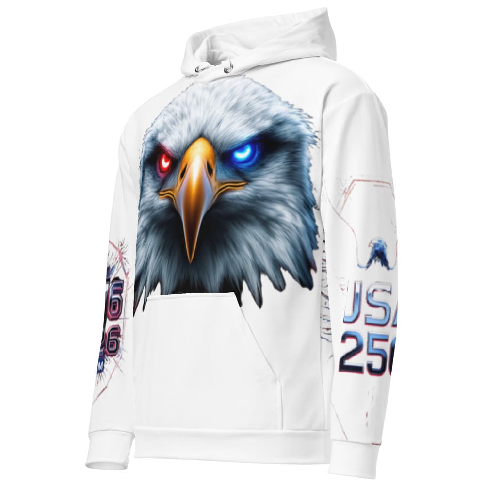 Freedom 50 Full Catalog — Eagle Supreme — All-Over Print Unisex Cotton Hoodie alt view
