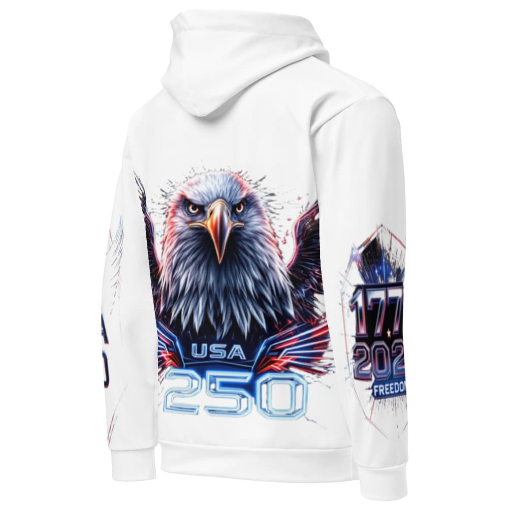 Freedom 50 Full Catalog — Eagle Supreme — All-Over Print Unisex Cotton Hoodie alt view