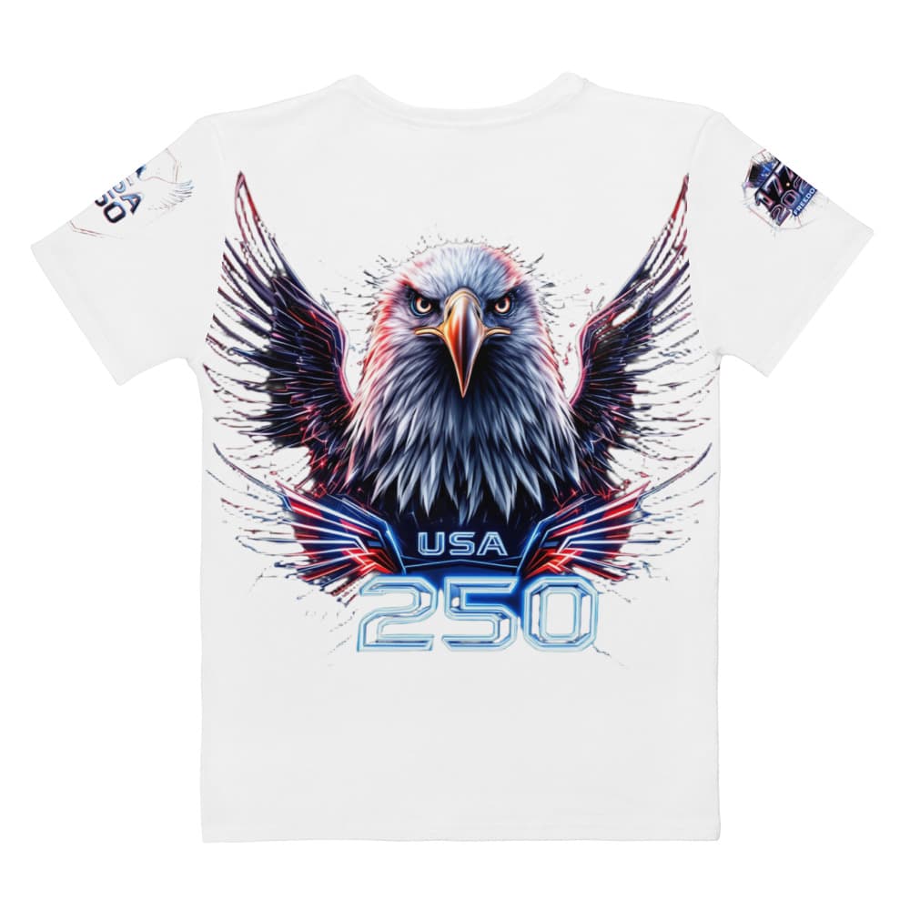 Freedom 50 Full Catalog — Eagle Supreme — All-Over Print Women's Cotton Crew Neck T-Shirt alt view