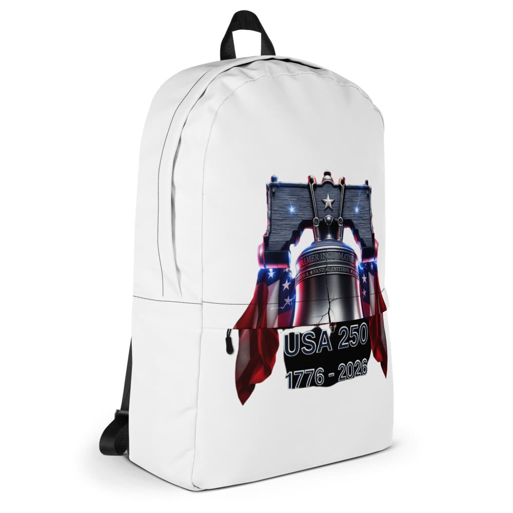 Freedom 50 Full Catalog — Liberty Bell Strikes — All-Over Print Backpack alt view