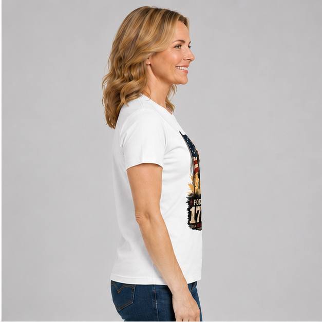 Forged in 1776 — America 250 Tee in Women's white view 2, additional product view