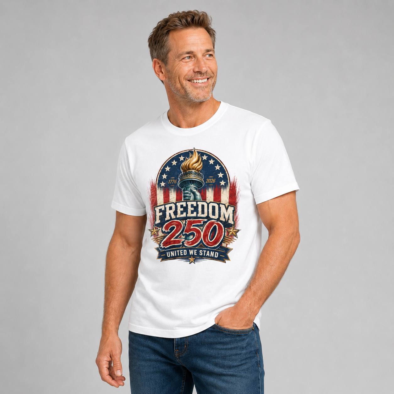 Freedom 250 — United We Stand Tee, front view